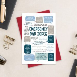 Ulbeelol Funny Card for Dad, Hilarious Emergency Dad Jokes Father's Day Card, Humorous Birthday Card for Father