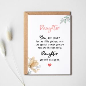 KrysDesigns Handmade Daughter Birthday Card - Daughter You Are Love Card - Happy Birthday Daughter - Greetings Card For Her