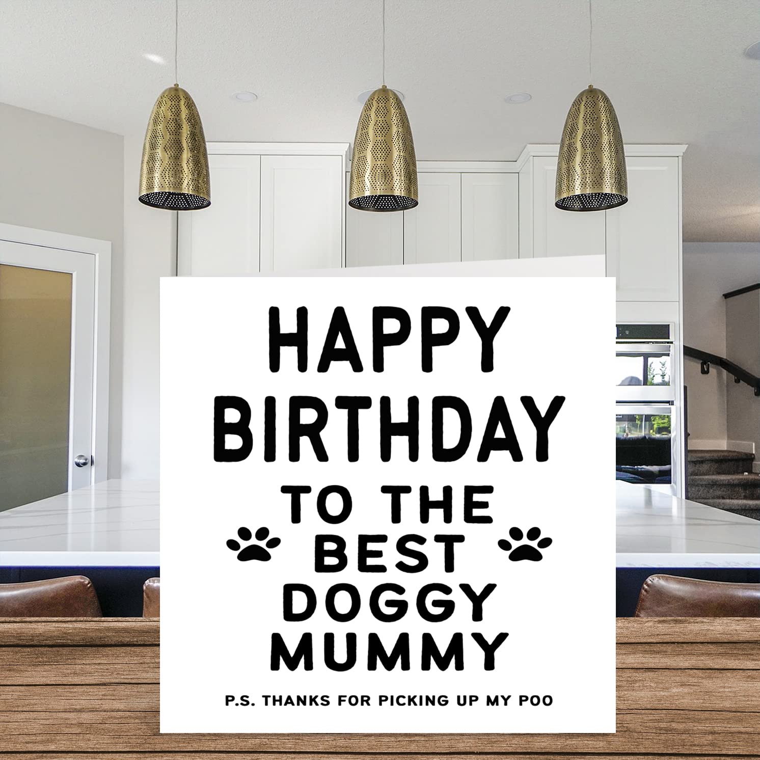 Birthday Card for Mum from Dog - Happy Birthday to the Best Doggy Mummy - Greeting Cards for Dog Mum, Mother, Sister or Dog Lover - Blank Inside, 5.7 x 5.7 Inch - Perfect for Birthday & Mothers Day