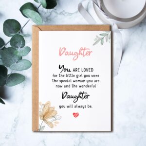 KrysDesigns Handmade Daughter Birthday Card - Daughter You Are Love Card - Happy Birthday Daughter - Greetings Card For Her