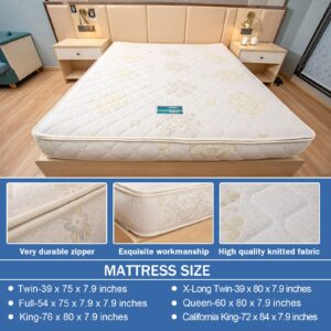 Waterbed Free Flow Full Wave Mattress - Softside Water Bed Mattress Heater Thermostat Waterbed Set Easy to Use Suitable for Home (California King, 50% Medium Wave)