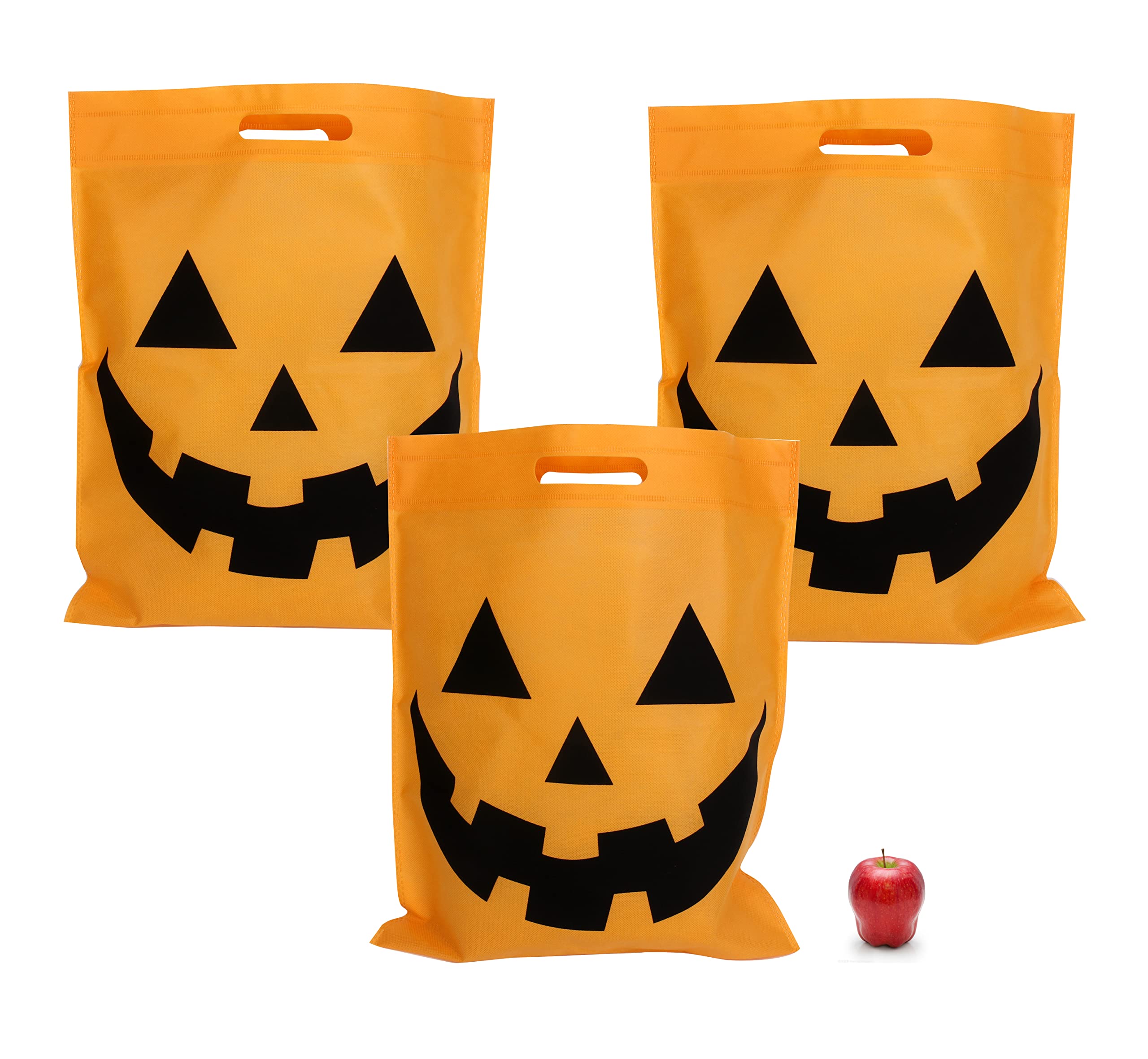 Funiverse Bulk 25 Pack Reusable Jack O' Lantern Halloween Trick or Treat or Shopping Bags -