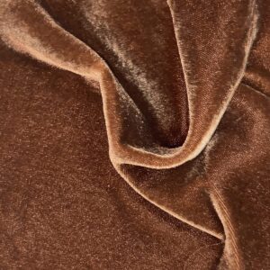 HiEnd Accents Stella Faux Silk Velvet 3 Piece Duvet Cover Set with 2 Pillow Shams, Queen, Copper Brown, Romantic Western Modern Traditional Style Bedding, 1 Comforter Cover and 2 Pillow Cases