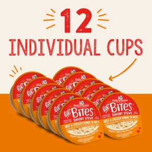 Stella & Chewy's Lil Bites Savory Stews for Small Breeds Beef & Chicken Dinner in Broth, 2.7 oz. Cups (Pack of 12)