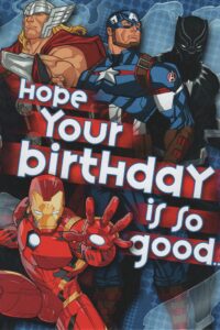 greeting card avengers kids happy birthday