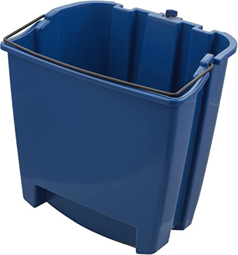 Carlisle FoodService Products Omnifit Mop Bucket with Side Press Wringer and Soiled Water Insert for Floor Cleaning, Kitchens, Restaurants, And Janitorial Use, Polypropylene (Pp), 35 Quarts, Blue