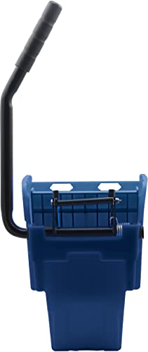 Carlisle FoodService Products Omnifit Mop Bucket with Side Press Wringer and Soiled Water Insert for Floor Cleaning, Kitchens, Restaurants, And Janitorial Use, Polypropylene (Pp), 35 Quarts, Blue