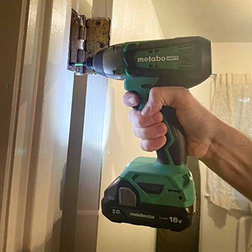 Metabo HPT 18V MultiVolt Impact Driver Kit | 1/4-Inch Chuck | Cordless | 1-2.0Ah Li-Ion Battery w/Fuel Gauge | 1,328 in-lbs of Torque | 3,200 IPM | Lifetime Tool Warranty | WH18DFX