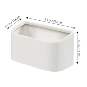 Angoily Hanging Dustbin Kitchen Hanging Trash Can Wall Mount Waste Bins Hanging Cabinet Trash Can Home Wall Office Car Hanging Waste Container (White) Kitchen Trash Basket