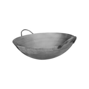 Carbon Steel Chinese Cantonese Style Wok Pan Frying Pan,26 inch,Two Side Handle