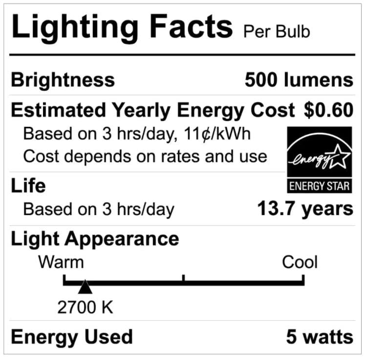 EcoSmart Bulbs 60-Watt Equivalent B11 Dimmable Energy Star Clear Glass Candelabra LED Vintage Edison Light Bulb Soft White (3-Pack)