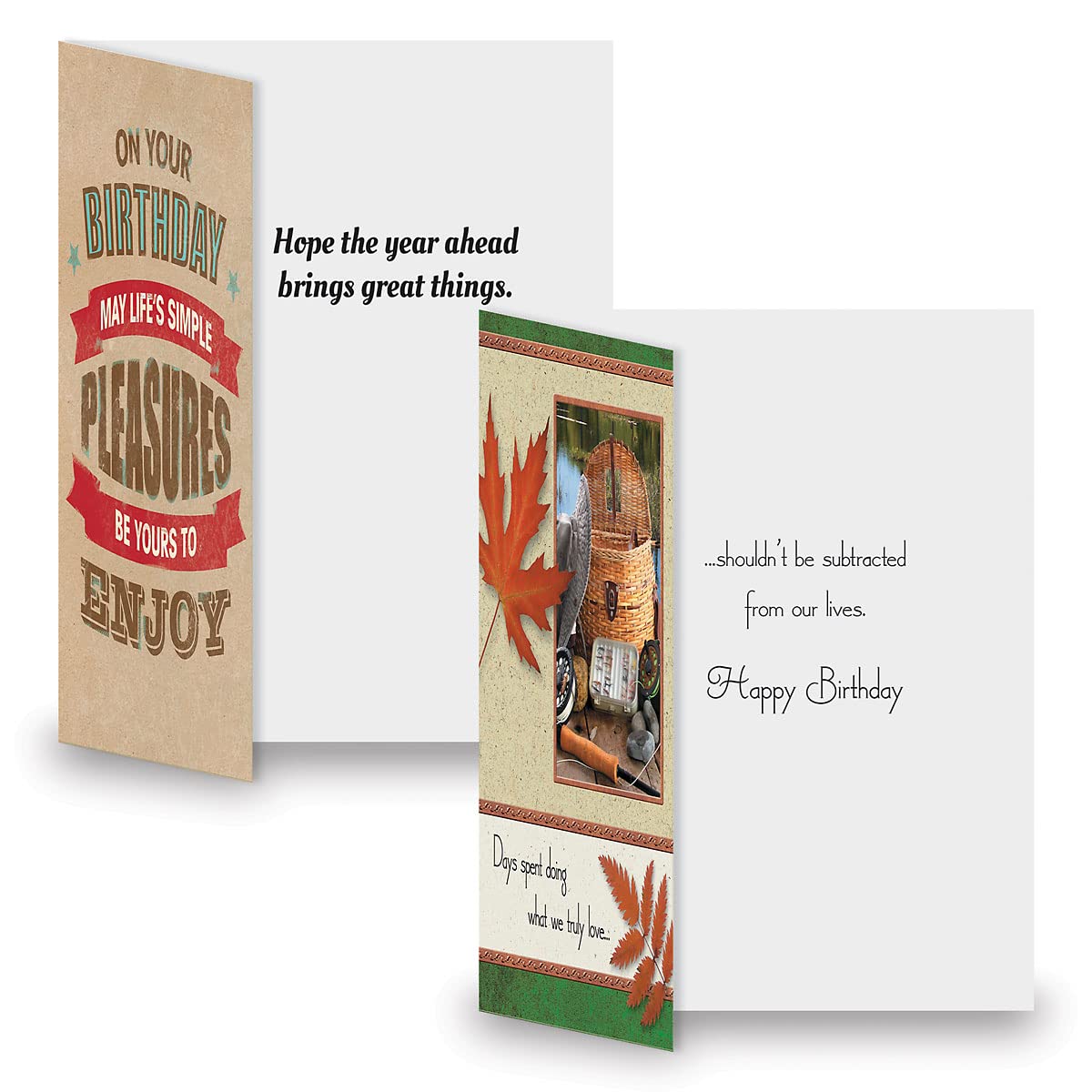 Current Scenic & Graphic Birthday Greeting Cards Value Pack - Set of 20, 10 Unique Designs, Large 5 x 7 Inch Cards, Sentiments Inside, Envelopes Included