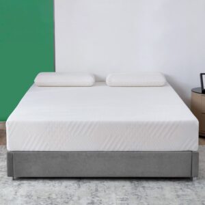 twin size mattress in a box, 10 inch bed mattresses, cooling gel green tea memory foam, medium firm