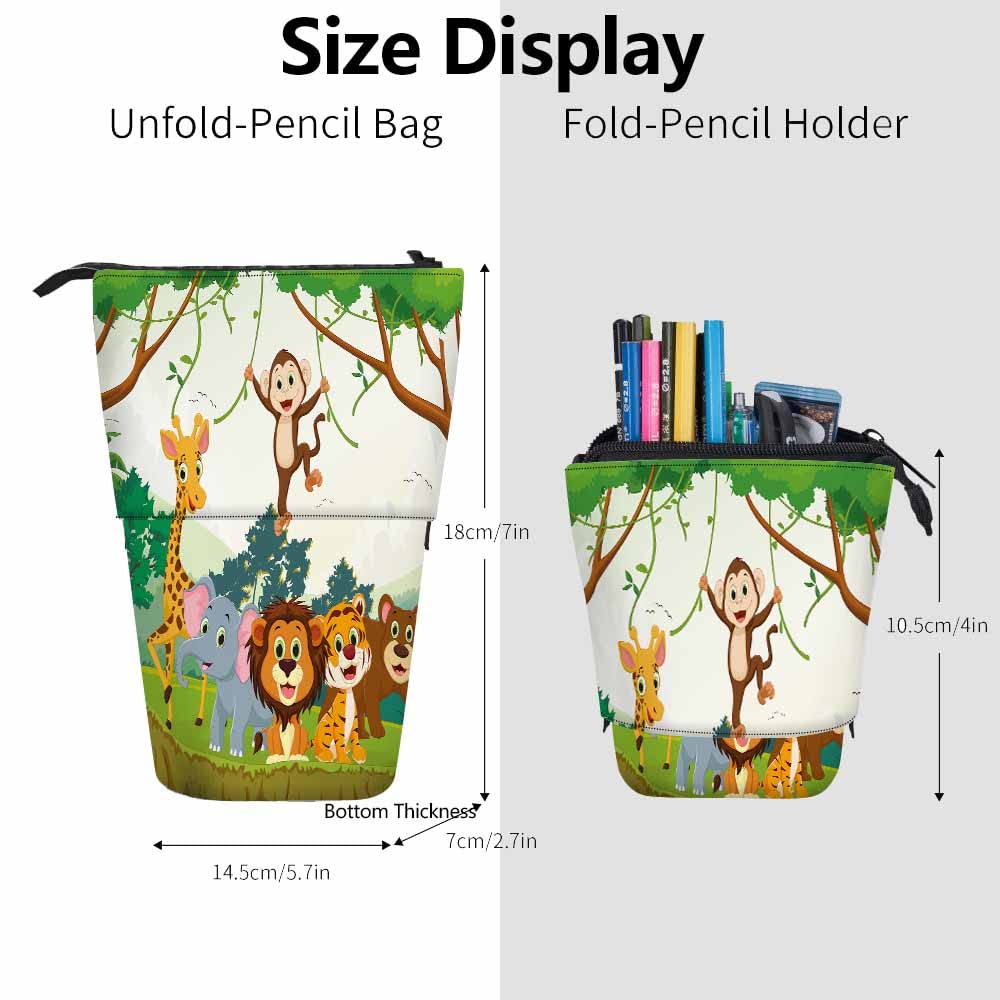 Swono Statue Of Liberty Pencil Case New York City Freedom Doodles Standing Pencil Case Pencil Holder Pencil Pouch Cosmetics Pouch Makeup Office Bag Colorful