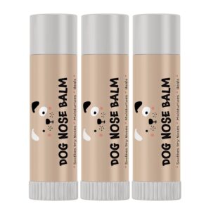 evergreen pet supplies [3 pack dog nose balm for soothing relief from dryness & irritation – snout balm provides seasonal protection – nose butter dogs relief balm made in usa - 0.15 oz each