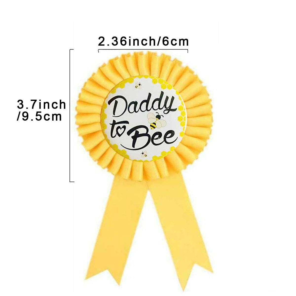 LINGAIXINYUE Baby Shower Decorations -'Mommy to Bee' Gold Sash and 'Daddy to Bee' Tinplate Badge Combo Kit Baby Shower Party Favors Decorations Gift for Pregnant Party Deco