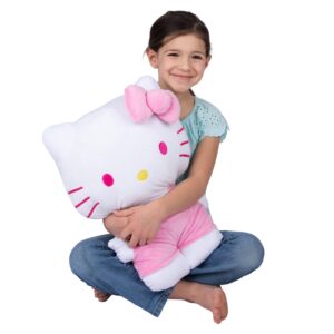 franco kids bedding super soft plush,polyester cuddle pillow buddy, one size, hello kitty