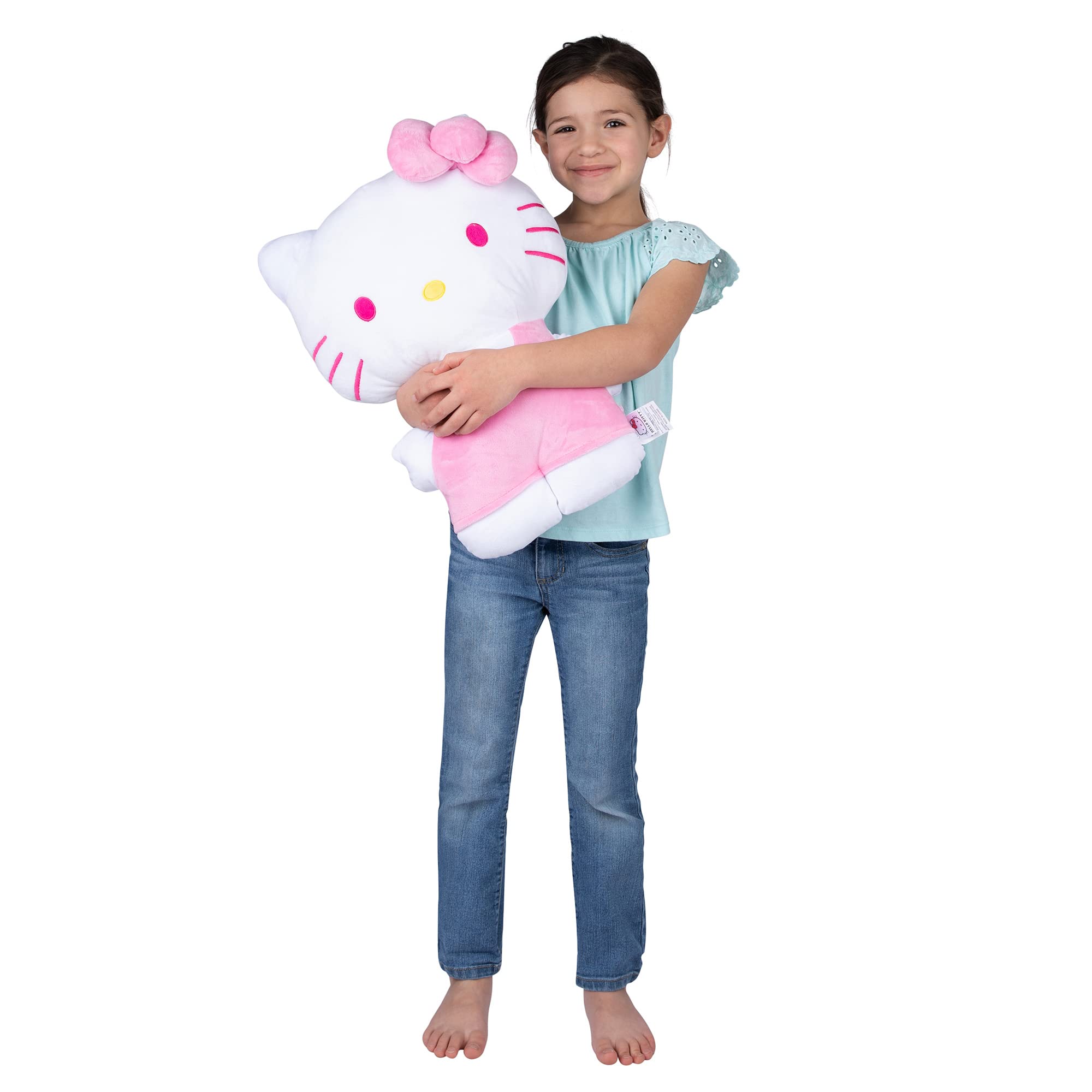 Franco Kids Bedding Super Soft Plush,Polyester Cuddle Pillow Buddy, One Size, Hello Kitty