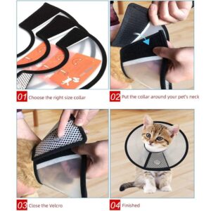 Himalayan Star Cat Dog Cone Collar pet Protective Cover , cat Dog Collars for After Surgery,to Prevent Pets from Licking Wounds (6# XS)