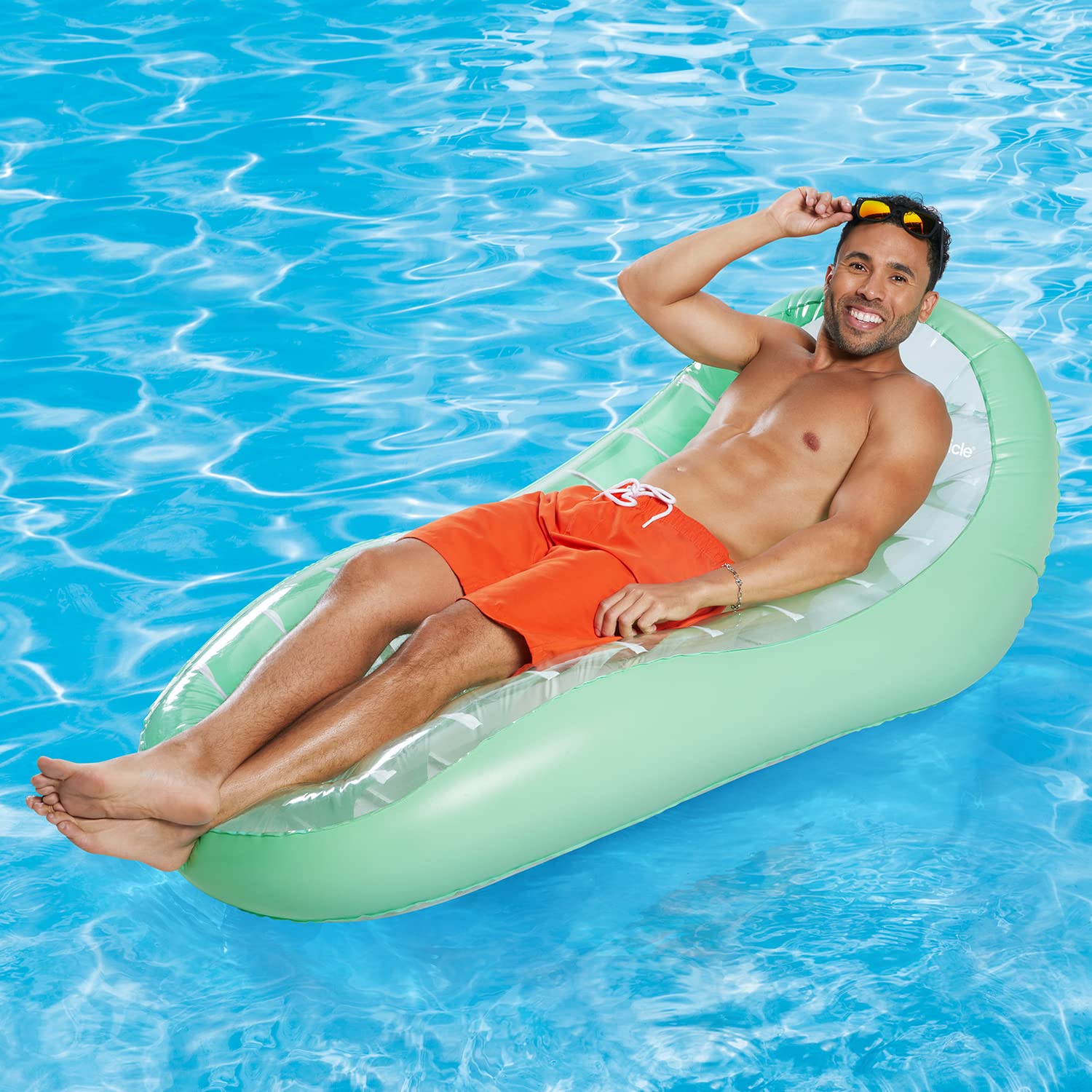 Funsicle 4.8 ft BodyHug Inflatable Lounge Chair with Cup Holder