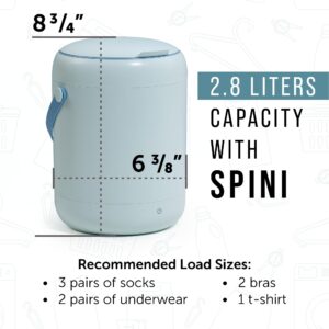 Portable Laundry Washing Machine - Great for Travel, Camping, and RVs - Mini Compact Washer for Delicate Fabrics and Small Loads - Includes Strainer and Handle (Blue)