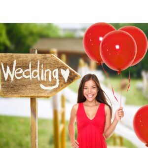 100Pack Red Balloons 12 Inch, Red Latex Balloons for Kids Party balloons Supplies Wedding Birthday Bridal Shower Decorations.