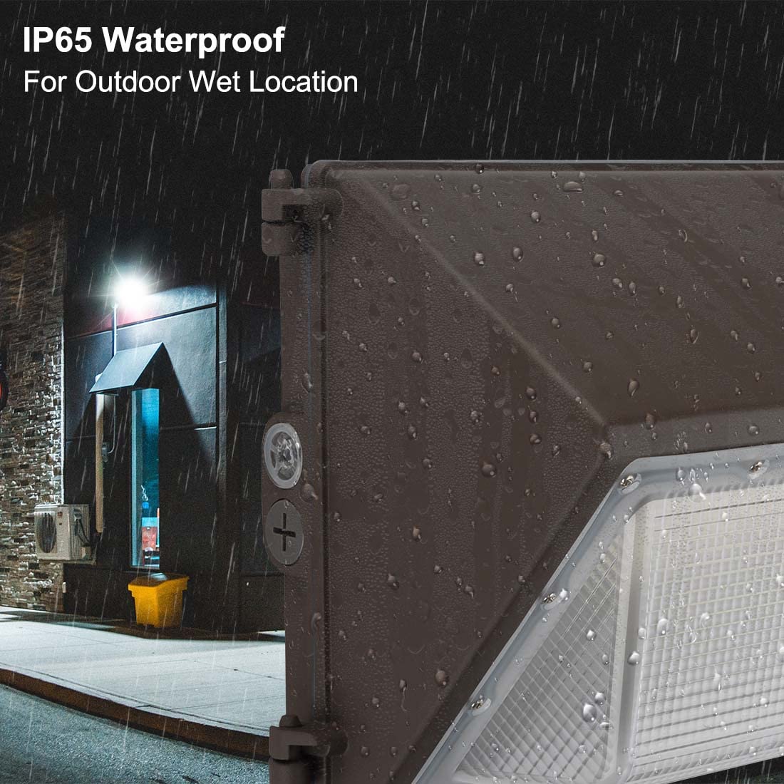 DAKASON (2 Pack) LED Wall Pack 120W with Dusk-to-Dawn Photocell, Replaces 400W HPS/MH, 5000K 15600lm 100-277Vac, Commercial Grade IP65 Waterproof Outdoor Lighting Fixture for Garage, ETL Listed