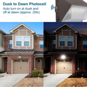 DAKASON (2 Pack) LED Wall Pack 120W with Dusk-to-Dawn Photocell, Replaces 400W HPS/MH, 5000K 15600lm 100-277Vac, Commercial Grade IP65 Waterproof Outdoor Lighting Fixture for Garage, ETL Listed