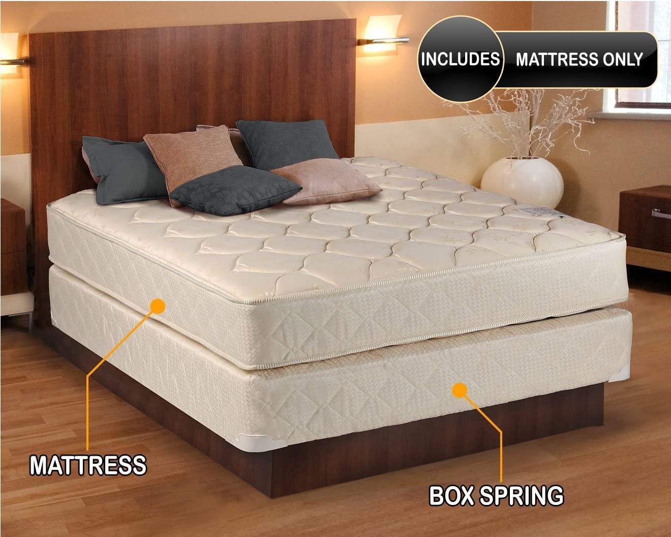 DS Solutions USA Comfort Classic Gentle Firm Full XL Mattress Only with Mattress Cover Protector - Fully Assembled, Orthopedic, Good for Your Back, Long Lasting and 2 Sided