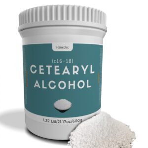 21.17 ounce cetearyl alcohol for making lotions, premium cetearyl alcohol granules, smooth and emollient, fresh and pleasant, suitable for making conditioners, scrubs, creams and more