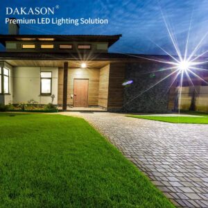 DAKASON (2 Pack) LED Wall Pack 120W with Dusk-to-Dawn Photocell, Replaces 400W HPS/MH, 5000K 15600lm 100-277Vac, Commercial Grade IP65 Waterproof Outdoor Lighting Fixture for Garage, ETL Listed