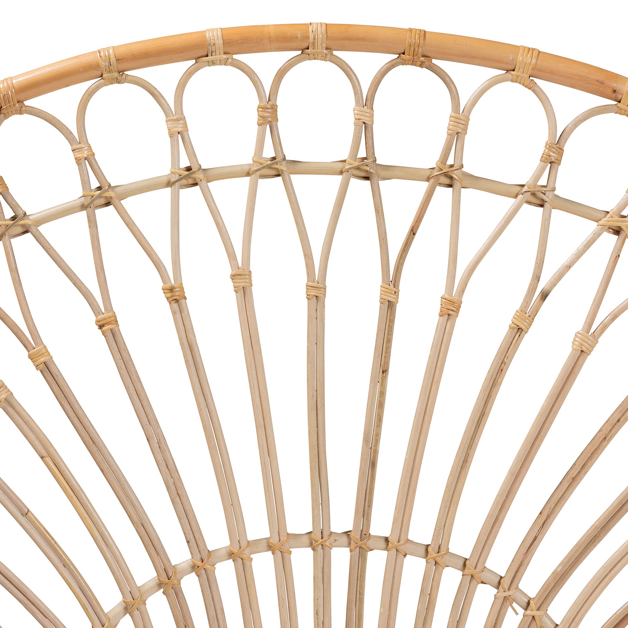 Baxton Studio Devereaux Natural Rattan Standalone Headboard, King