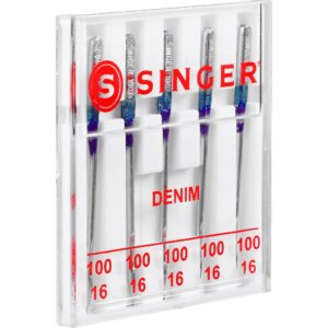 SINGER Denim Sewing Machine Needles, Size 100/16-5 Count