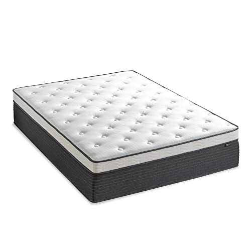 ZINUS 13 Inch Comfort Essential Pocket Spring Hybrid Mattress, King, Pressure Relieving Support, CertiPUR-US Certified, Mattress in A Box