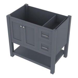 alya bath wilmington bathroom vanity cabinet, gray