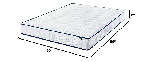 ZINUS 8 Inch Essential Innerspring Mattress, Queen, Medium Firm Feel, CertiPUR-US Certified, Mattress in A Box