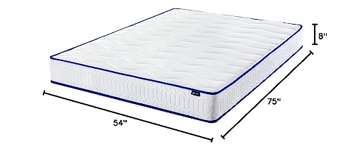 ZINUS 8 Inch Essential Innerspring Mattress, Full, Medium Firm Feel, CertiPUR-US Certified, Mattress in A Box