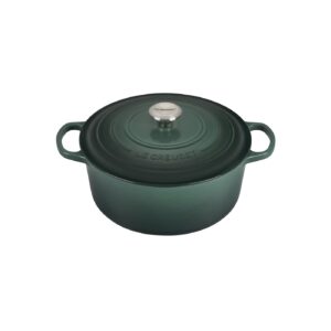 Le Creuset 5 1/2 Qt. Signature Round French Oven w/Additional Engraved Personalized Stainless Steel Knob - Artichaut