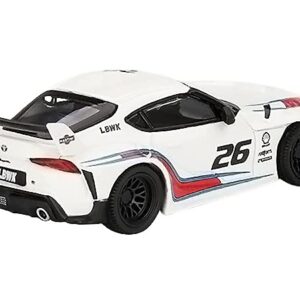 TSM Model GR Supra LB Works 26 White Martini Racing Limited Edition to 3600 Pieces Worldwide 1/64 Diecast Model Car by True