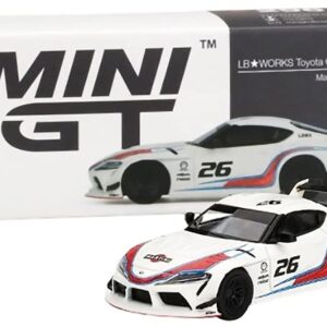 TSM Model GR Supra LB Works 26 White Martini Racing Limited Edition to 3600 Pieces Worldwide 1/64 Diecast Model Car by True