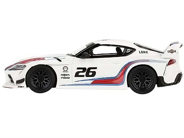 TSM Model GR Supra LB Works 26 White Martini Racing Limited Edition to 3600 Pieces Worldwide 1/64 Diecast Model Car by True