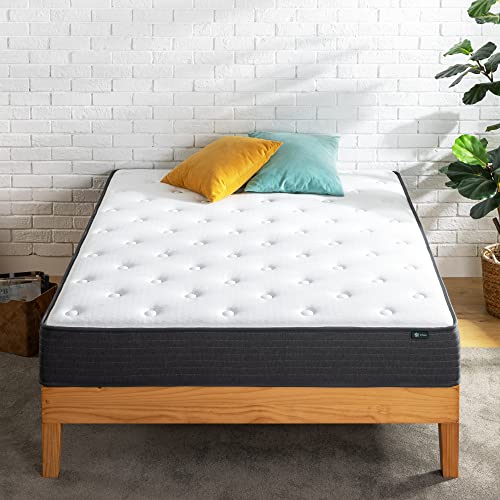 ZINUS 8 Inch Comfort Essential Pocket Spring Hybrid Mattress, Full, Pressure Relieving Support, CertiPUR-US Certified, Mattress in A Box