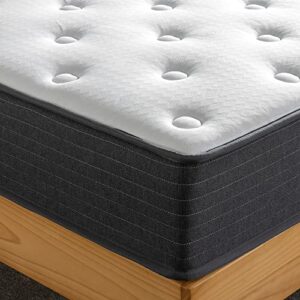 ZINUS 8 Inch Comfort Essential Pocket Spring Hybrid Mattress, Full, Pressure Relieving Support, CertiPUR-US Certified, Mattress in A Box