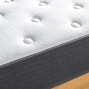 ZINUS 8 Inch Comfort Essential Pocket Spring Hybrid Mattress, Full, Pressure Relieving Support, CertiPUR-US Certified, Mattress in A Box