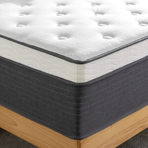 ZINUS 13 Inch Comfort Essential Pocket Spring Hybrid Mattress, King, Pressure Relieving Support, CertiPUR-US Certified, Mattress in A Box