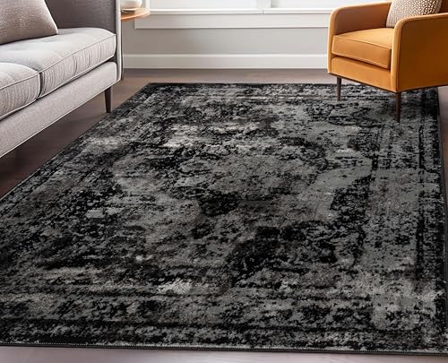 Well Woven Patras Black Vintage Oriental Medallion Area Rug 8x10 (7'10" x 9'10")