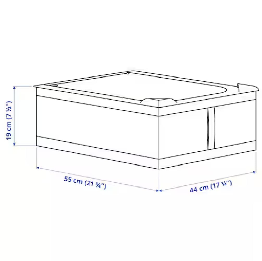 I-K-E-A SKUBB Storage Case Box Dark Gray Polyester/Polypropylene 17 ¼x21 ¾x7 ½