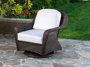 tortuga outdoor sea pines java swivel rocking dining chair