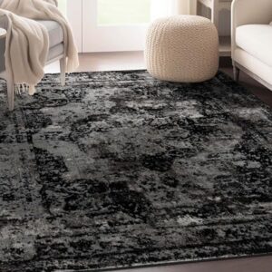 Well Woven Patras Black Vintage Oriental Medallion Area Rug 8x10 (7'10" x 9'10")