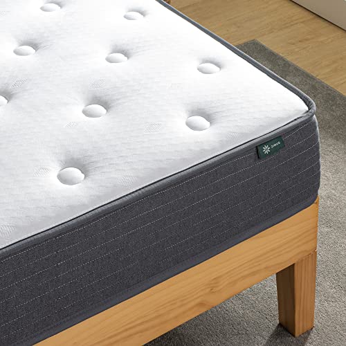 ZINUS 8 Inch Comfort Essential Pocket Spring Hybrid Mattress, Full, Pressure Relieving Support, CertiPUR-US Certified, Mattress in A Box